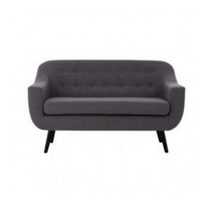 Odensa Upholstered Fabric 2 Seater Sofa In Dark Grey