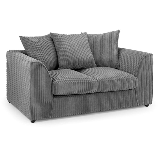Hyeres Jumbo Fabric 2 Seater Sofa In Grey