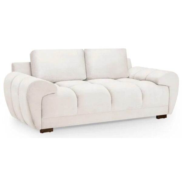 Aztec Plush Velvet 2 Seater Sofa In Cream