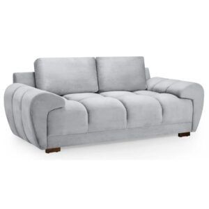 Aztec Plush Velvet 2 Seater Sofa In Grey