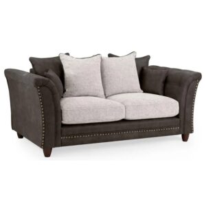 Bellvue Faux Leather 2 Seater Sofa In Grey