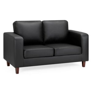 Boston Leather 2 Seater Sofa In Black