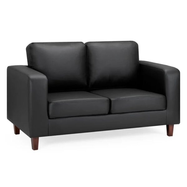 Boston Leather 2 Seater Sofa In Black