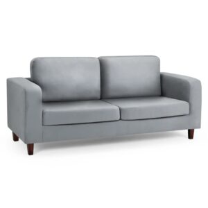 Boston Leather 3 Seater Sofa In Grey