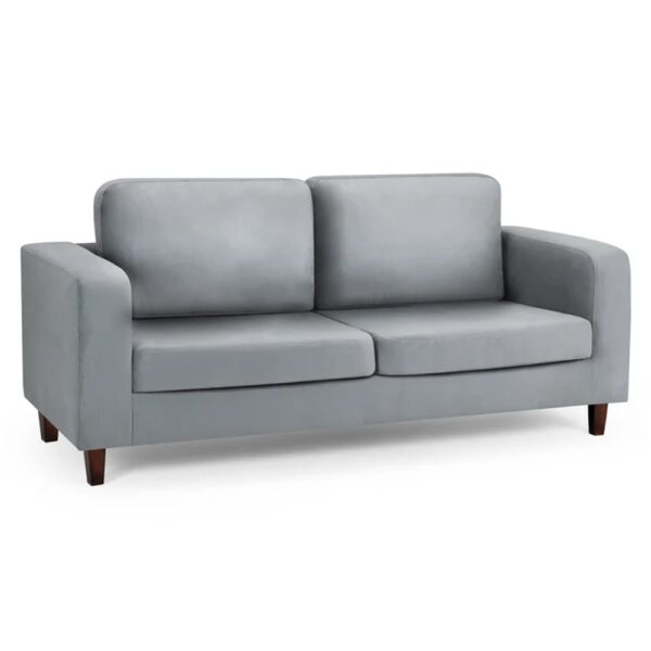 Boston Leather 3 Seater Sofa In Grey
