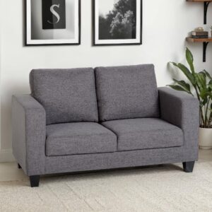 Trinkal Fabric 2 Seater Sofa In Grey