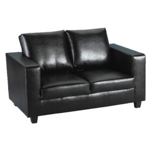 Trinkal Faux Leather 2 Seater Sofa In Black