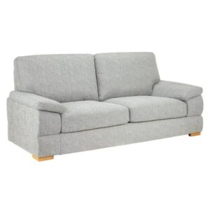 Benton Fabric 3 Seater Sofa In Silver