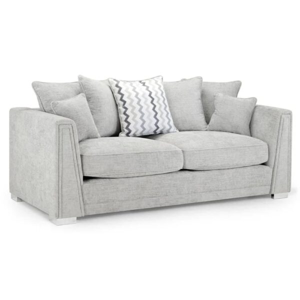 Conyers Fabric 3 Seater Sofa In Grey