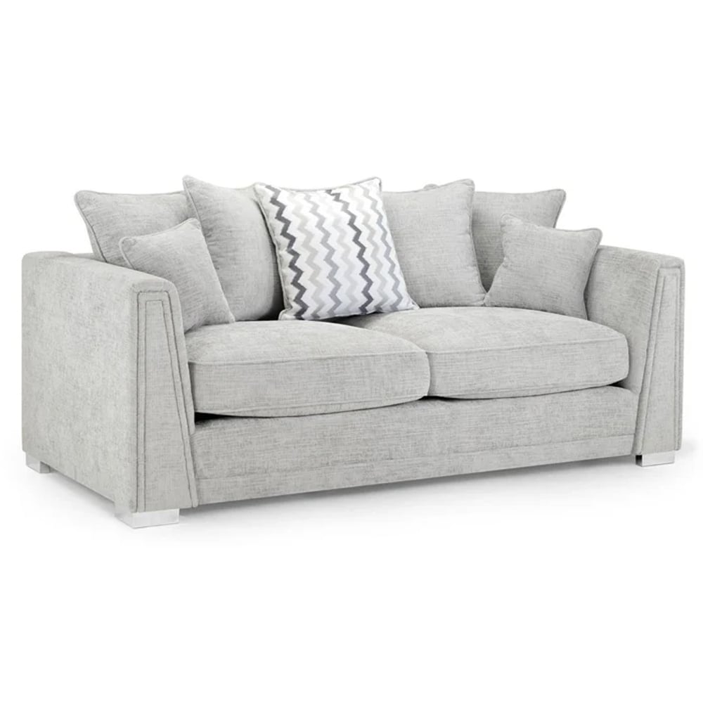 Conyers Fabric 3 Seater Sofa In Grey
