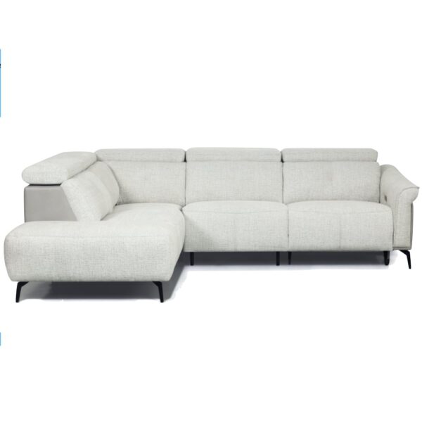 Thorndale Fabric Left Handed Corner Sofa Suite In Light Grey