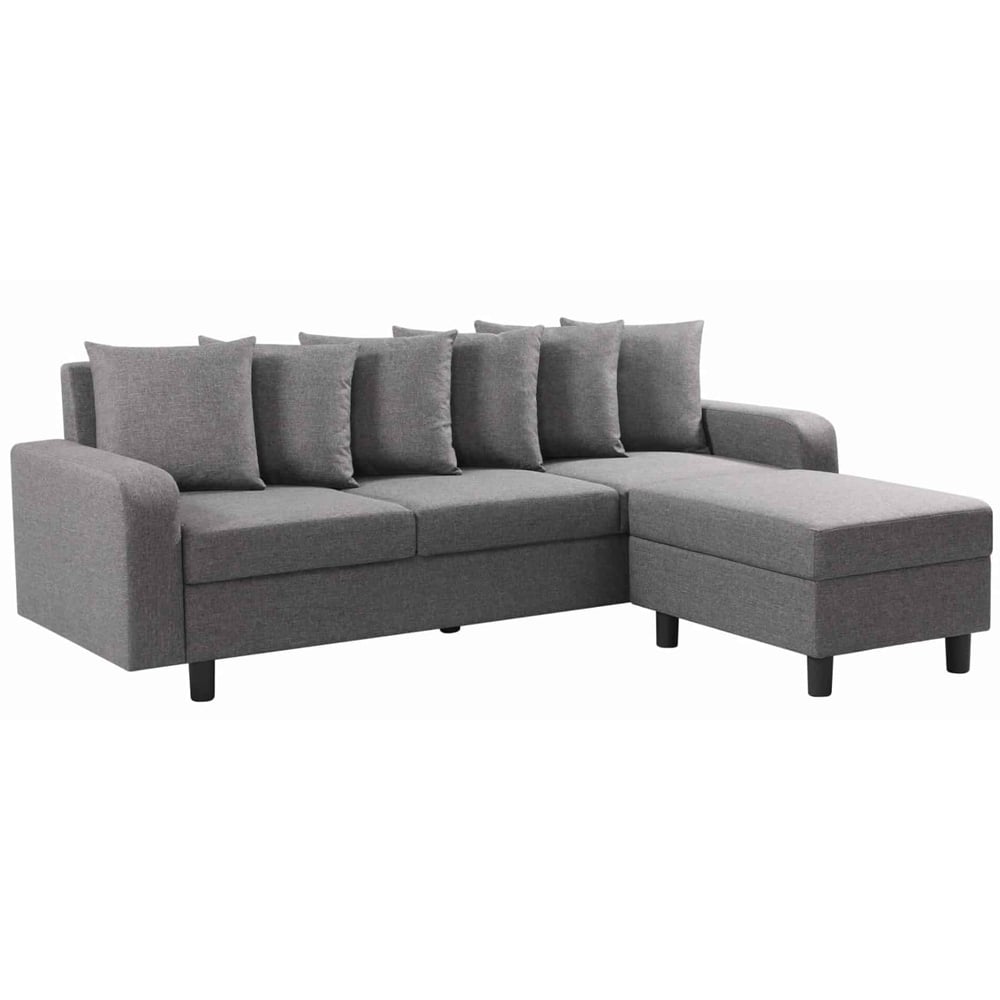 Cornelius Fabric Corner Sofa In Grey