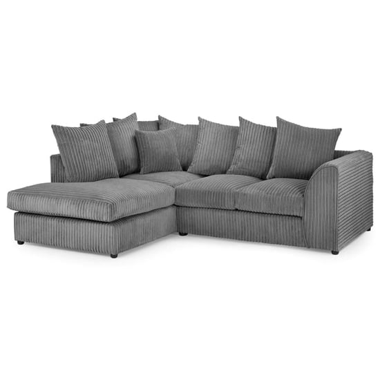 Hyeres Fabric Left Hand Corner Sofa In Grey