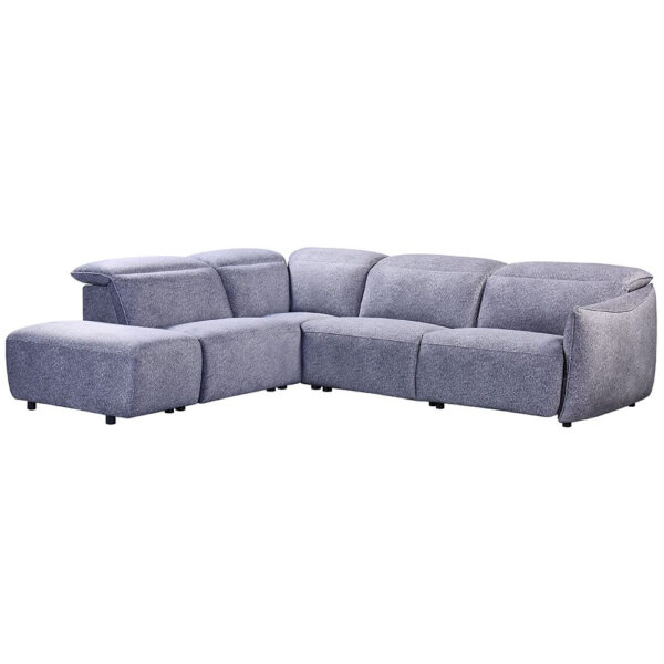 Leiria Fabric Left Handed Corner Sofa In Grey