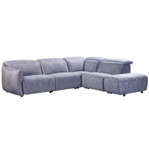 Leiria Fabric Right Handed Corner Sofa In Grey
