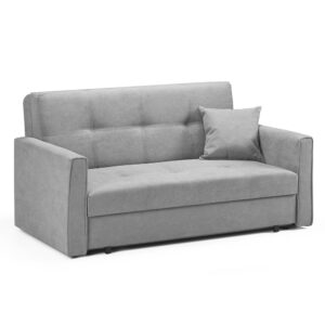 Viola Plush Velvet 2 Seater Sofa Bed In Grey