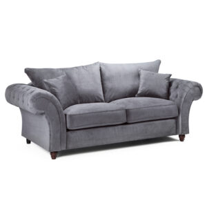 Winnsboro Fabric 3 Seater Sofa In Grey