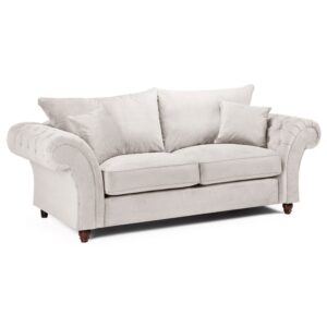 Winnsboro Fabric 3 Seater Sofa In Stone