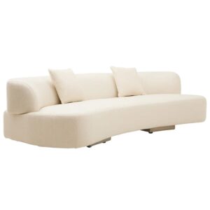 Odessa Fabric 3 Seater Sofa In Cream