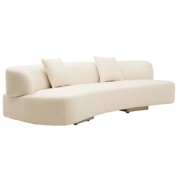 Odessa Fabric 3 Seater Sofa In Cream