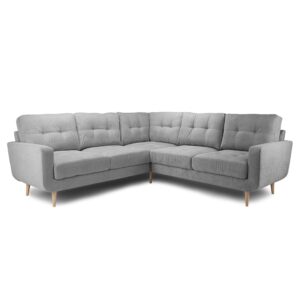 Avenel Fabric Corner Sofa In Grey