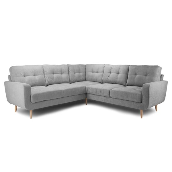 Avenel Fabric Corner Sofa In Grey