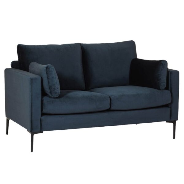 Waleska Fabric 2 Seater Sofa In Navy