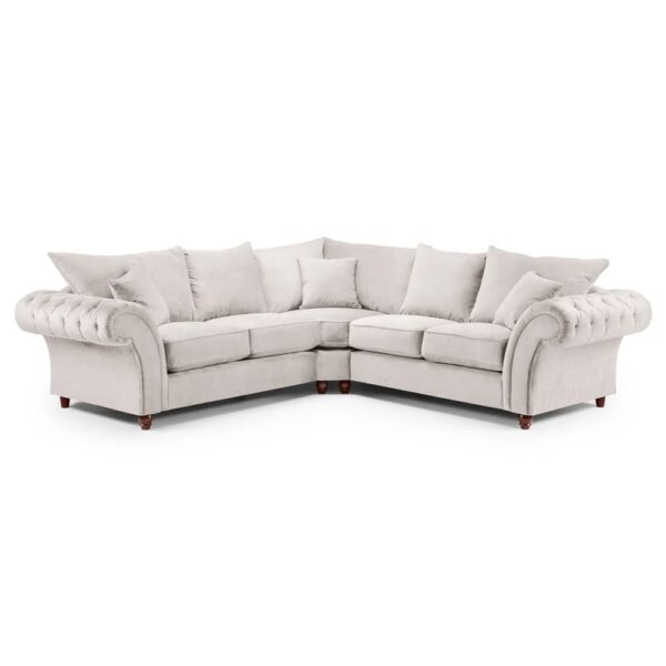 Winnsboro Fabric Corner Sofa In Stone