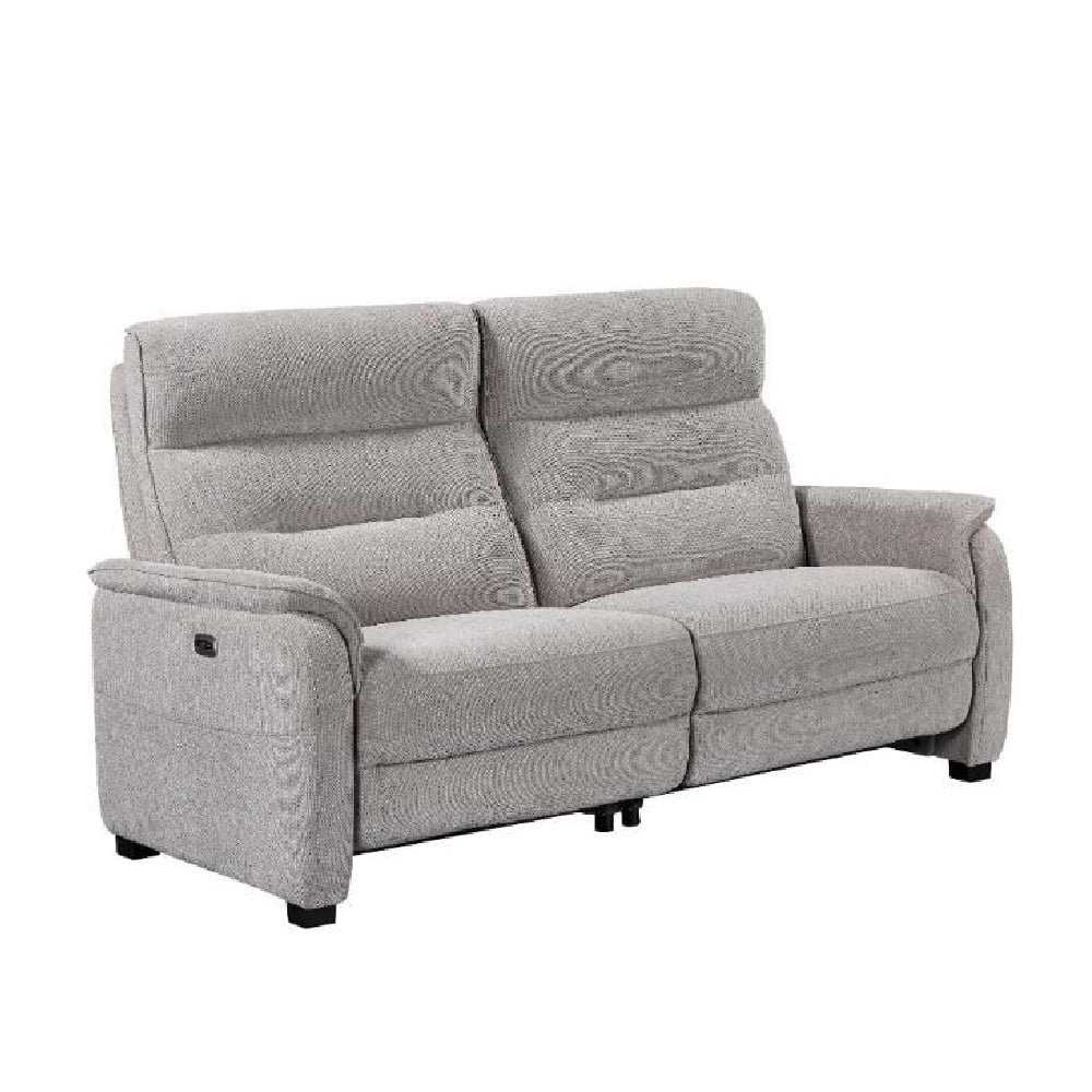 Hidalgo Fabric Recliner 3 Seater Sofa In Natural