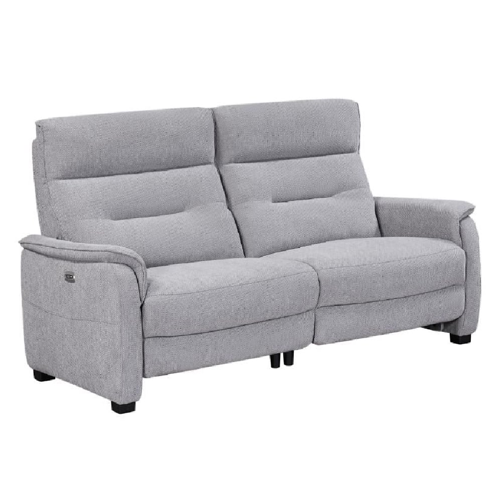 Hidalgo Fabric Recliner 3 Seater Sofa In Pewter