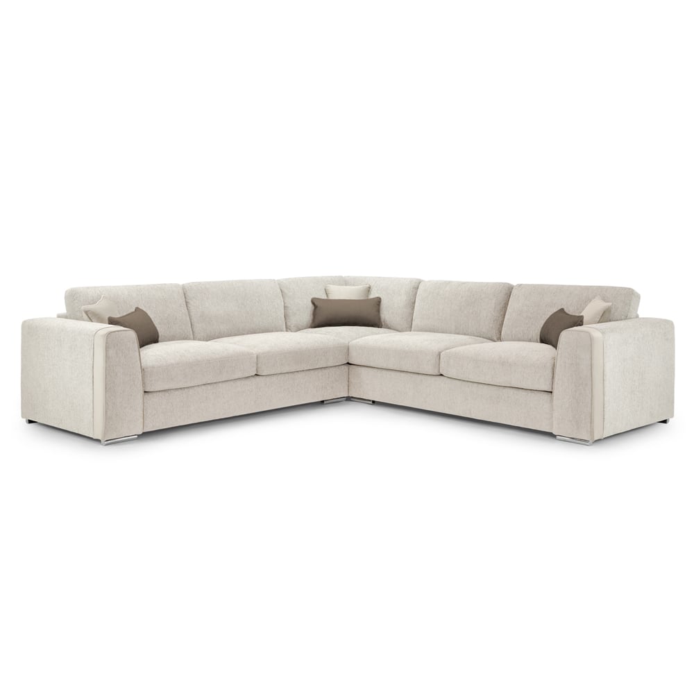 Newnan Fabric Corner Sofa In Beige