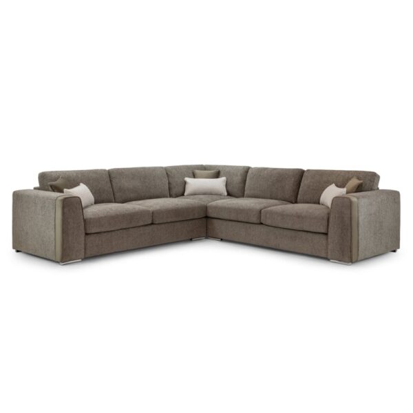 Newnan Fabric Corner Sofa In Mocha