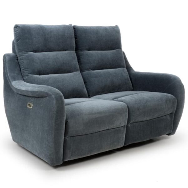 Arcata Fabric Electric Recliner 2 Seater Sofa In Dusk