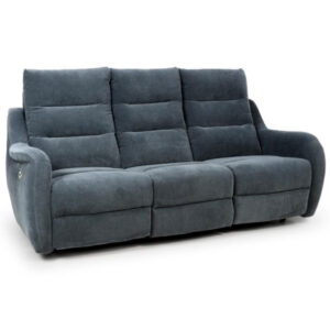 Arcata Fabric Electric Recliner 3 Seater Sofa In Dusk