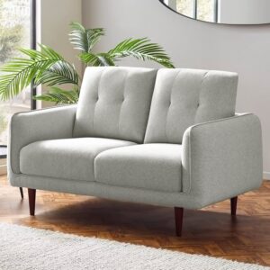 Rimouski Fabric 2 Seater Sofa – Light Grey