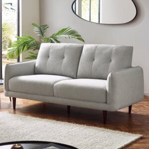 Rimouski Fabric 3 Seater Sofa – Light Grey