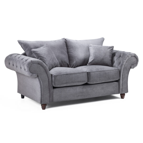 Winnsboro Fabric 2 Seater Sofa In Grey