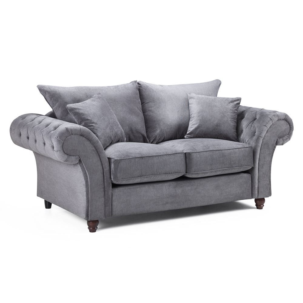 Winnsboro Fabric 2 Seater Sofa In Grey