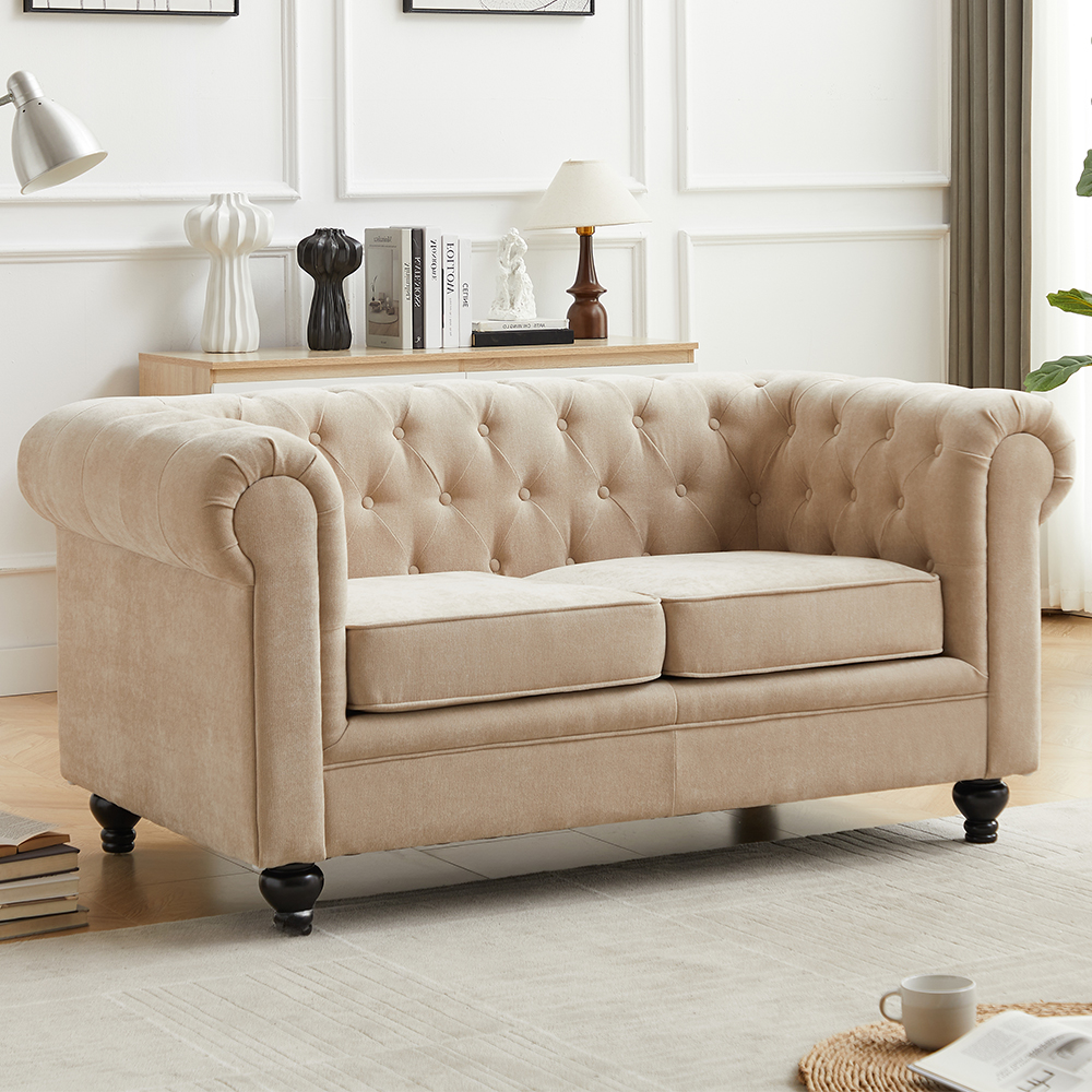 Hertford Fabric 2 Seater Sofa In Stone