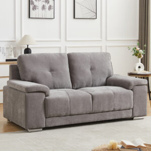 Kensington Fabric 2 Seater Sofa In Grey