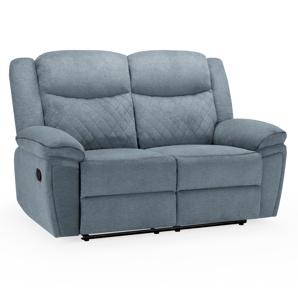 Myrtle Fabric Recliner 2 Seater Sofa In Grey