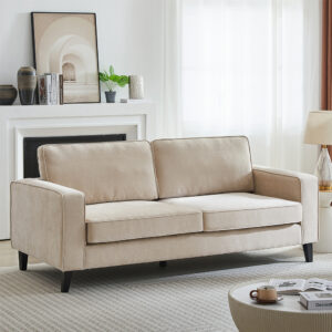 Soho Fabric 3 Seater Sofa In Stone