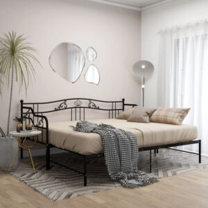 Bijan Pull-Out Metal Frame Single Sofa Bed In Black