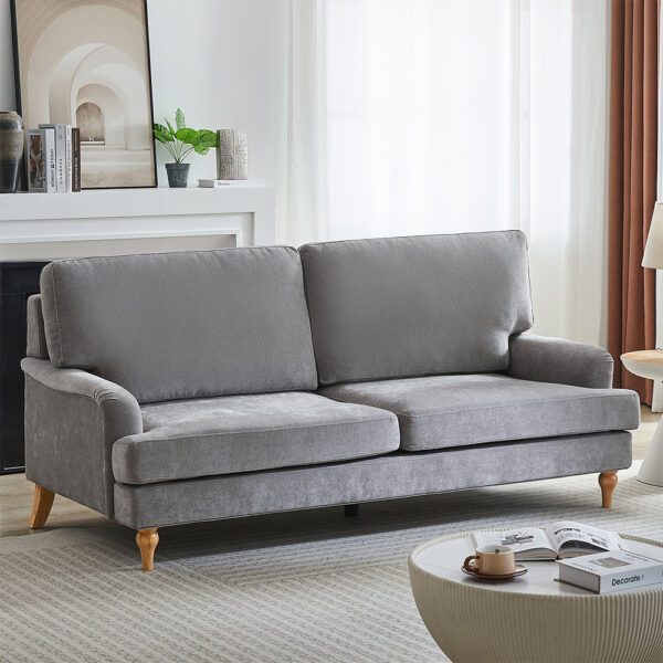 Hampshire Fabric 3 Seater Sofa In Grey