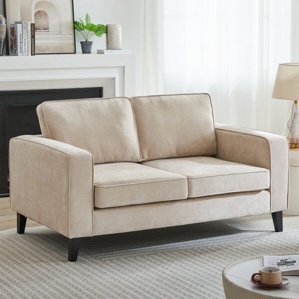 Soho Fabric 2 Seater Sofa In Stone