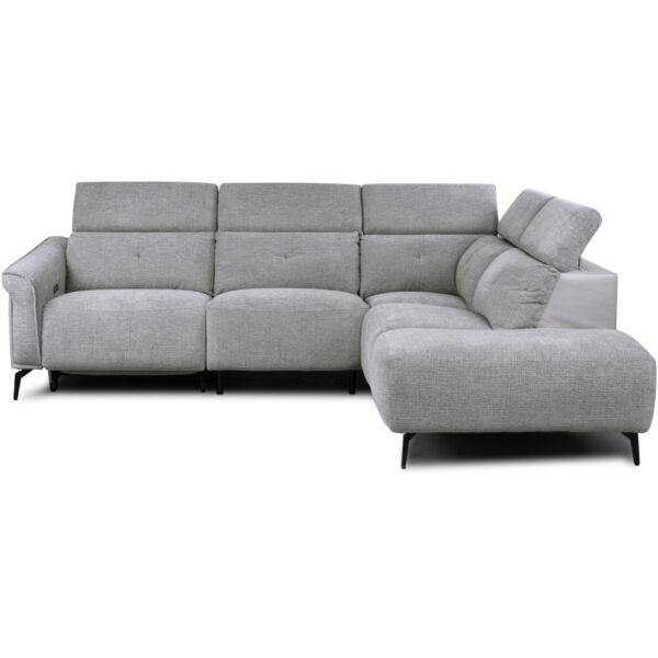 Thorndale Fabric Electric Recliner Corner Sofa Suite - Dark Grey
